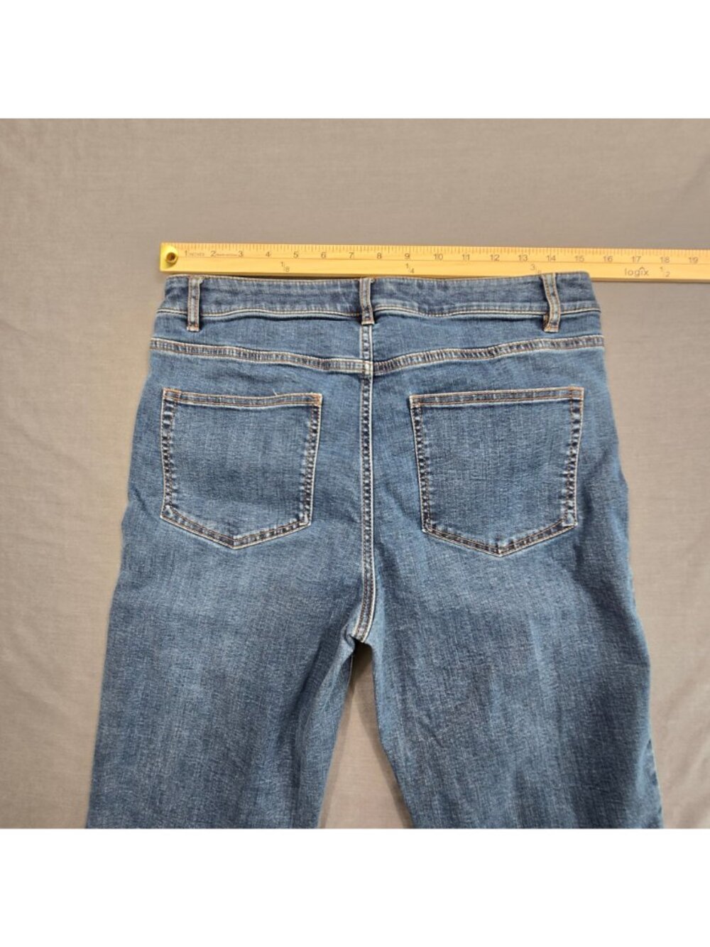 J Jill Womens Size 8 Straight Leg Denim Jeans Smooth Fit Blue Stretch - Picture 6 of 6